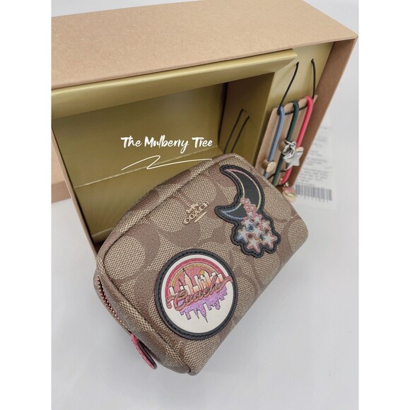 Coach C6996 Boxed Mini Cosmetic Case Hair Ties Disco Patches Heat Bear Gift Set - Picture 12 of 16